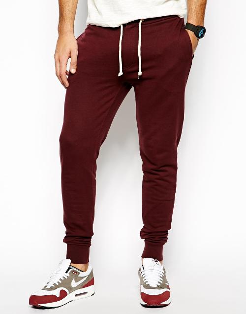 Martín Lombard Asos Skinny Sweatpants With Zip Fly And Button Detail